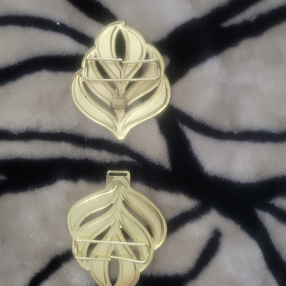 90's deep royal blue Floral Buckle Belt Stretchy Elastic Vintage Belt Gold - Picture 3 of 4